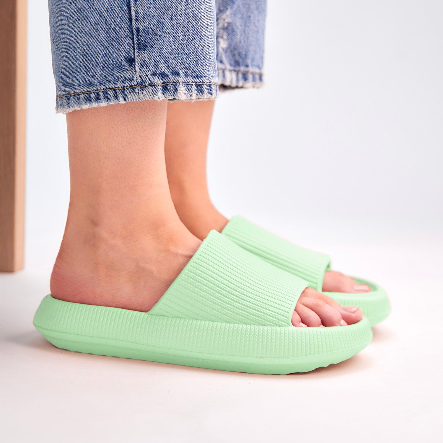 Stylish comfy greens slide-ons